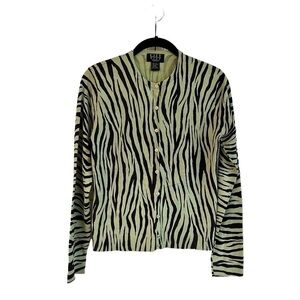 CITY SILK, LIGHTWEIGHT, BUTTON DOWN SWEATER. SIZE S.